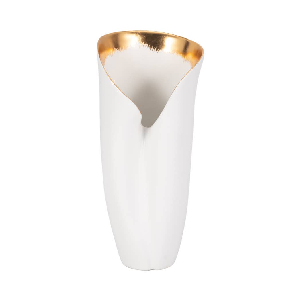 Porcelain Curved Hollis Vase