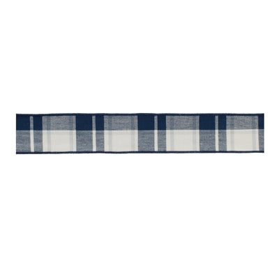 Blue Plaid Wired Ribbon