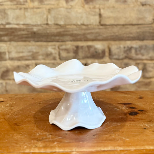 VIDA Havana Small Pedestal Cake Plate (White)