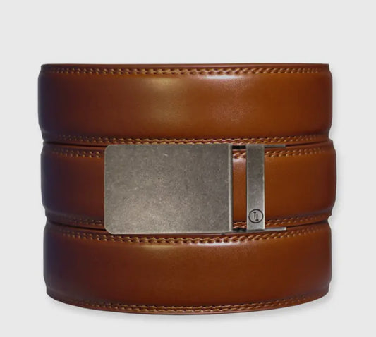 Cognac Leather Belt & Iron Buckle