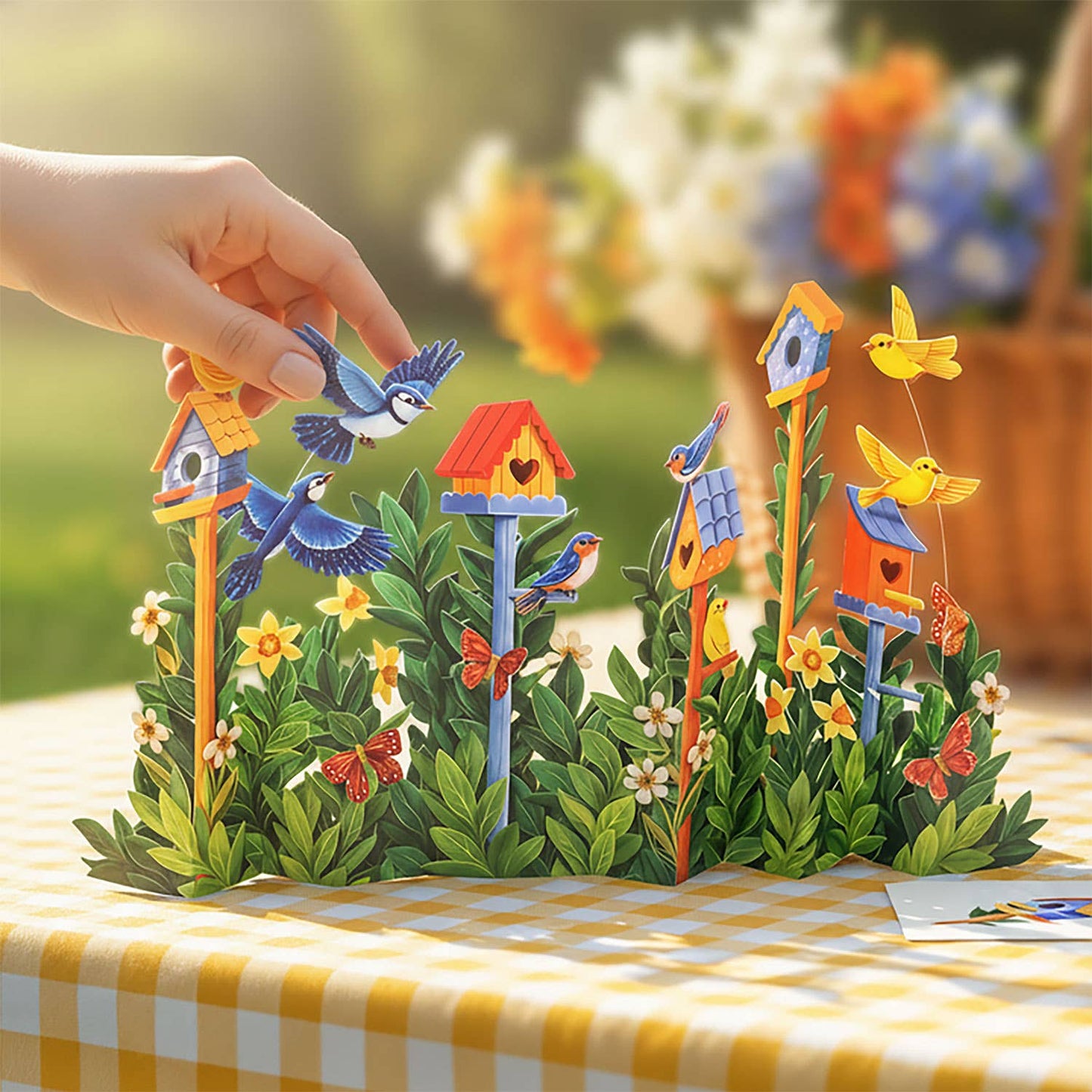 Birdhouse Garden (8 Pop-up Greeting Cards)
