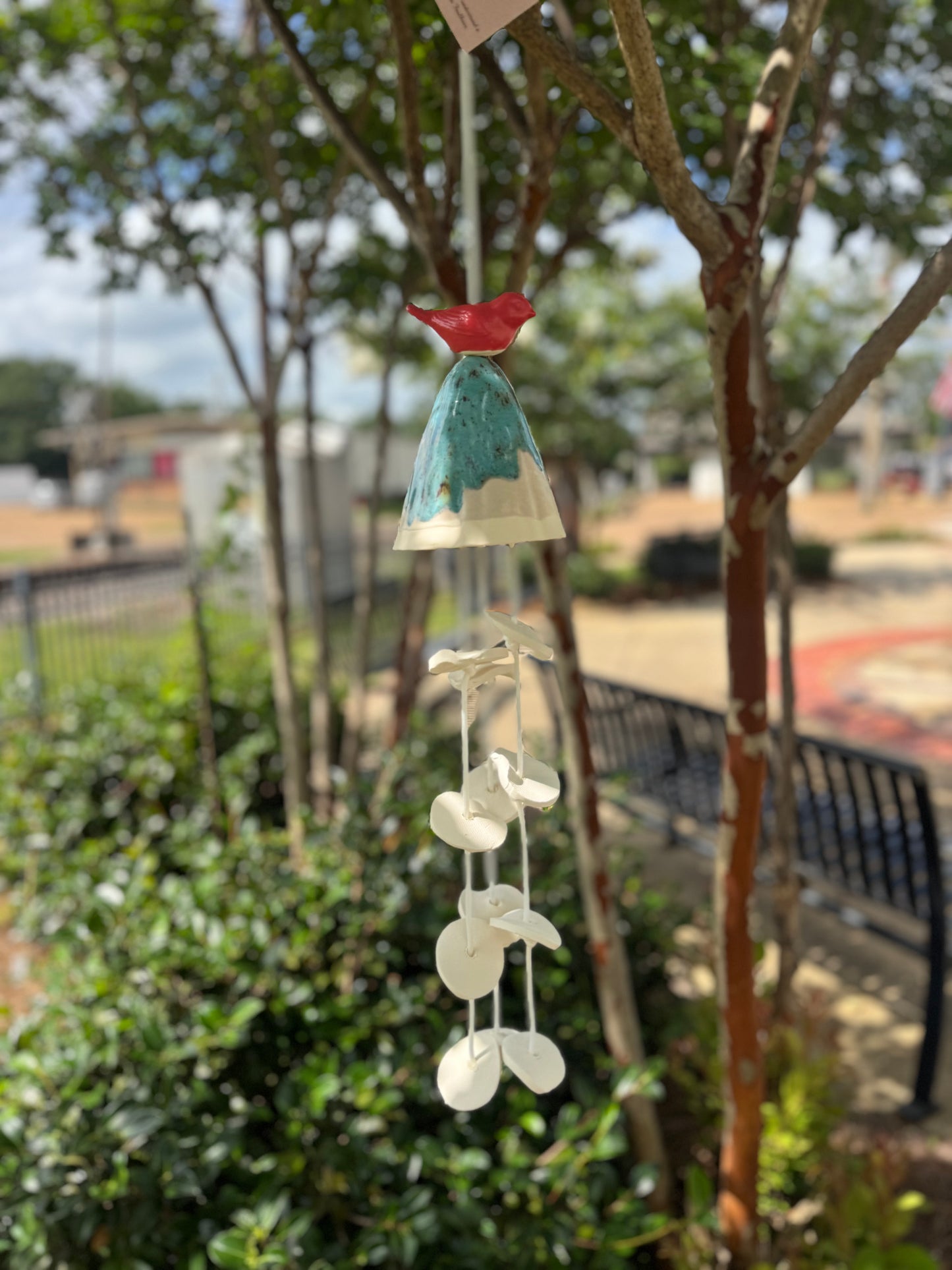Pottery Chime- Single Large Mushroom/Bird (LOCAL PICKUP)