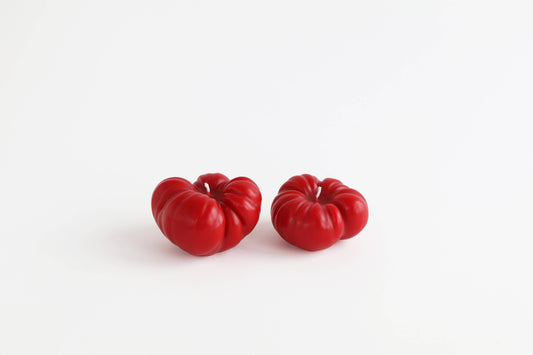 Heirloom Tomato Beeswax Candle: Red