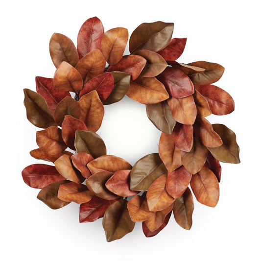 Magnolia Leaf Wreath, 24"