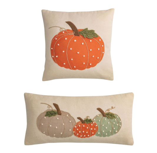 French Knot Pumpkin Pillow