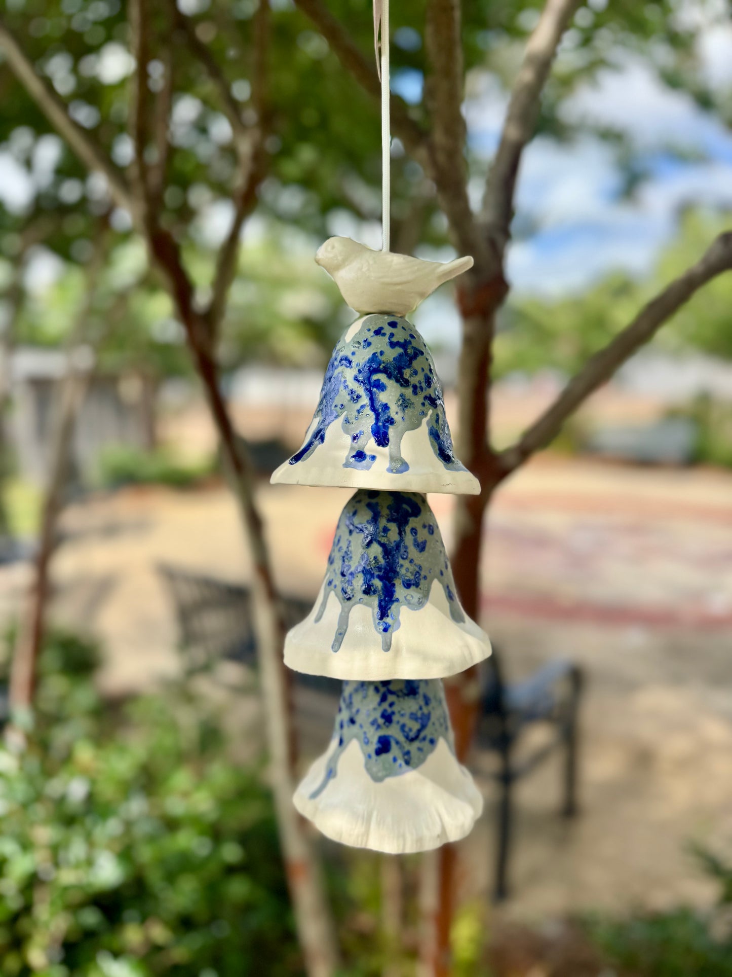 Pottery Wind Chime- 3 Mushroom/Bird (LOCAL PICKUP ONLY)