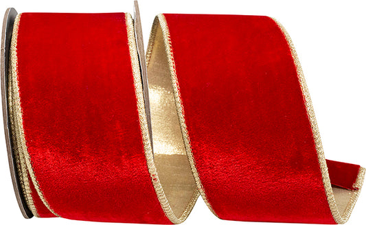Red/Gold 2.5” Wired Edge Ribbon (Copy 2)