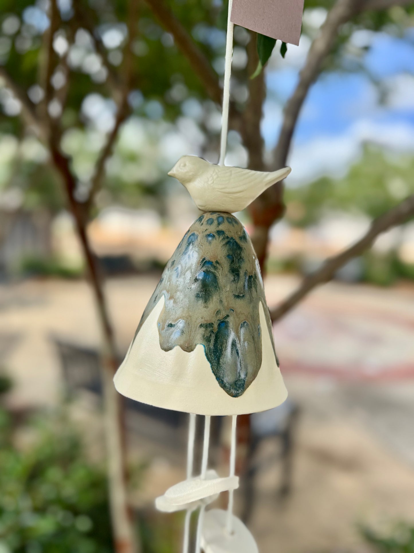 Pottery Chime- Single Large Mushroom/Bird (LOCAL PICKUP)