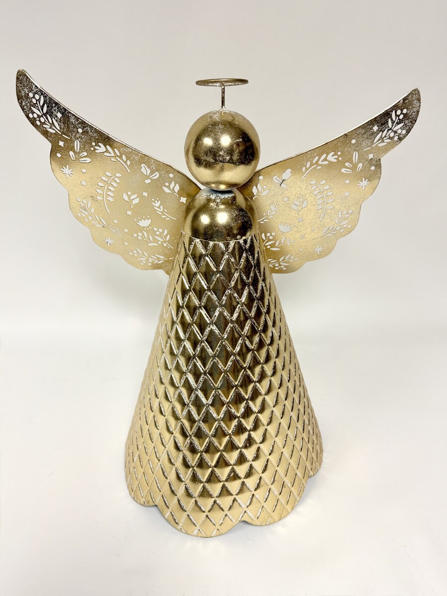 Large Gold Quilted Angel