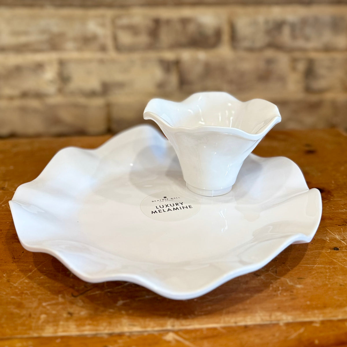 VIDA Havana Small Pedestal Cake Plate (White)