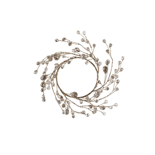 Beaded Glass Berry Wreath 7”