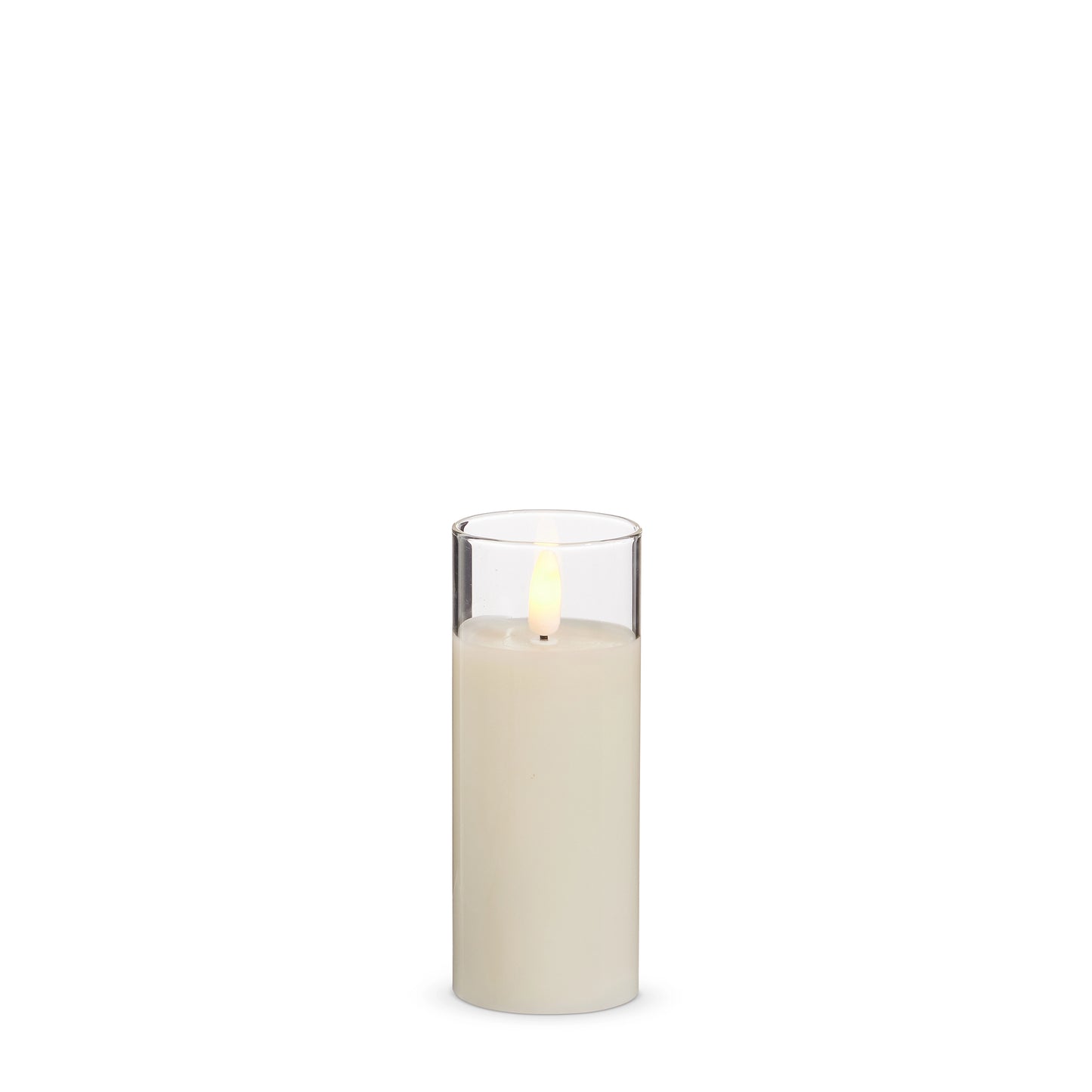 Clear Glass Ivory Candle