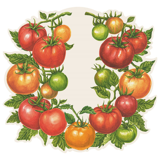 Die-Cut Tomato Placemat- Pad of 12