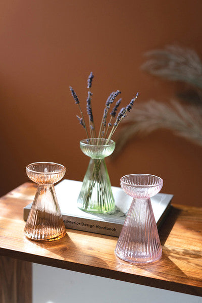 Glass Vase/Taper Holders