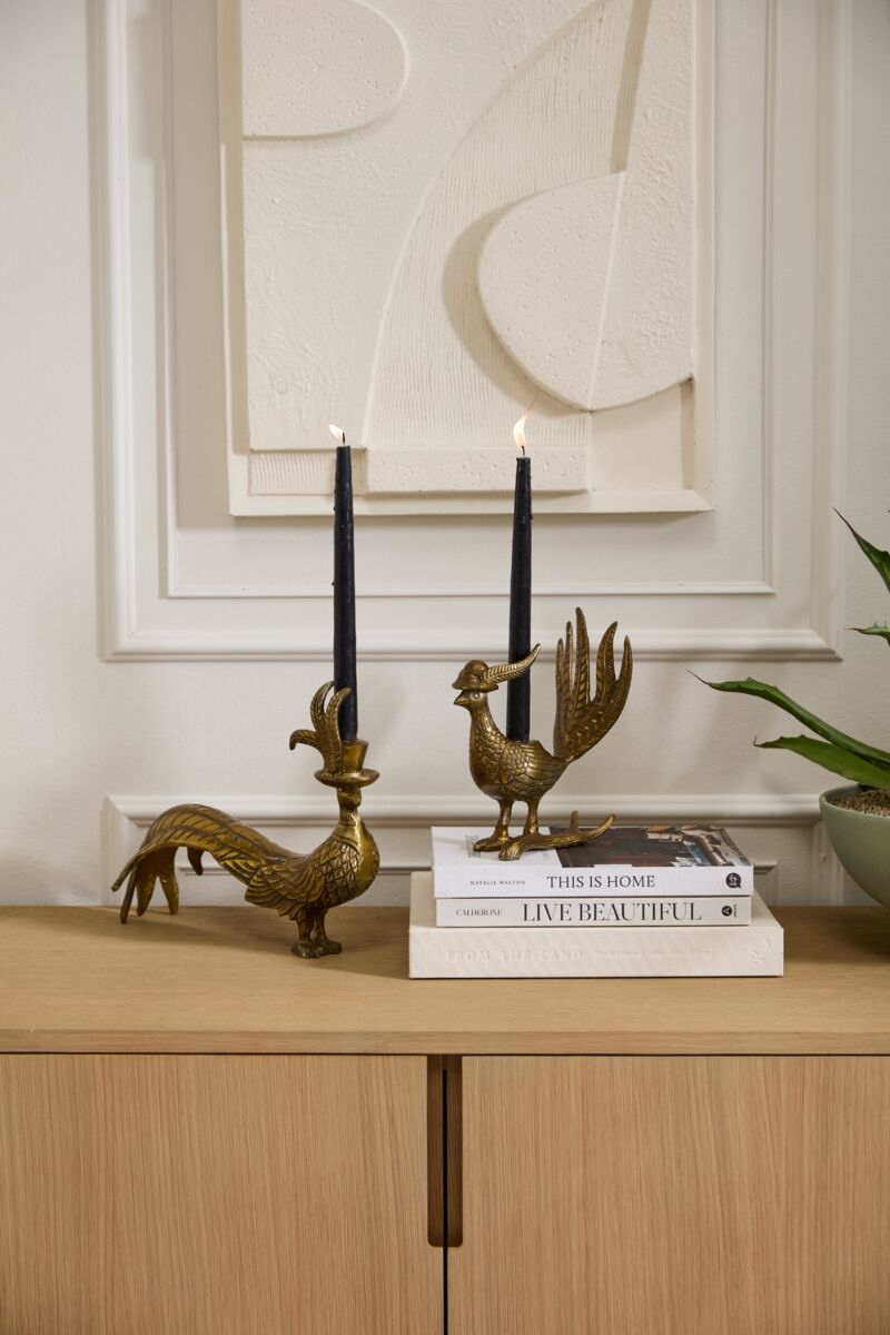 E&E Pheasant Candlesticks