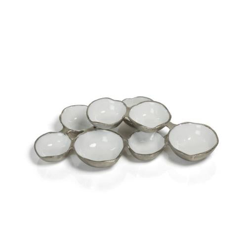 Silver Serving Bowl Cluster- 8 Bowls, Small
