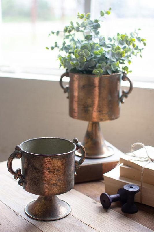 Antique Copper Finish Planters