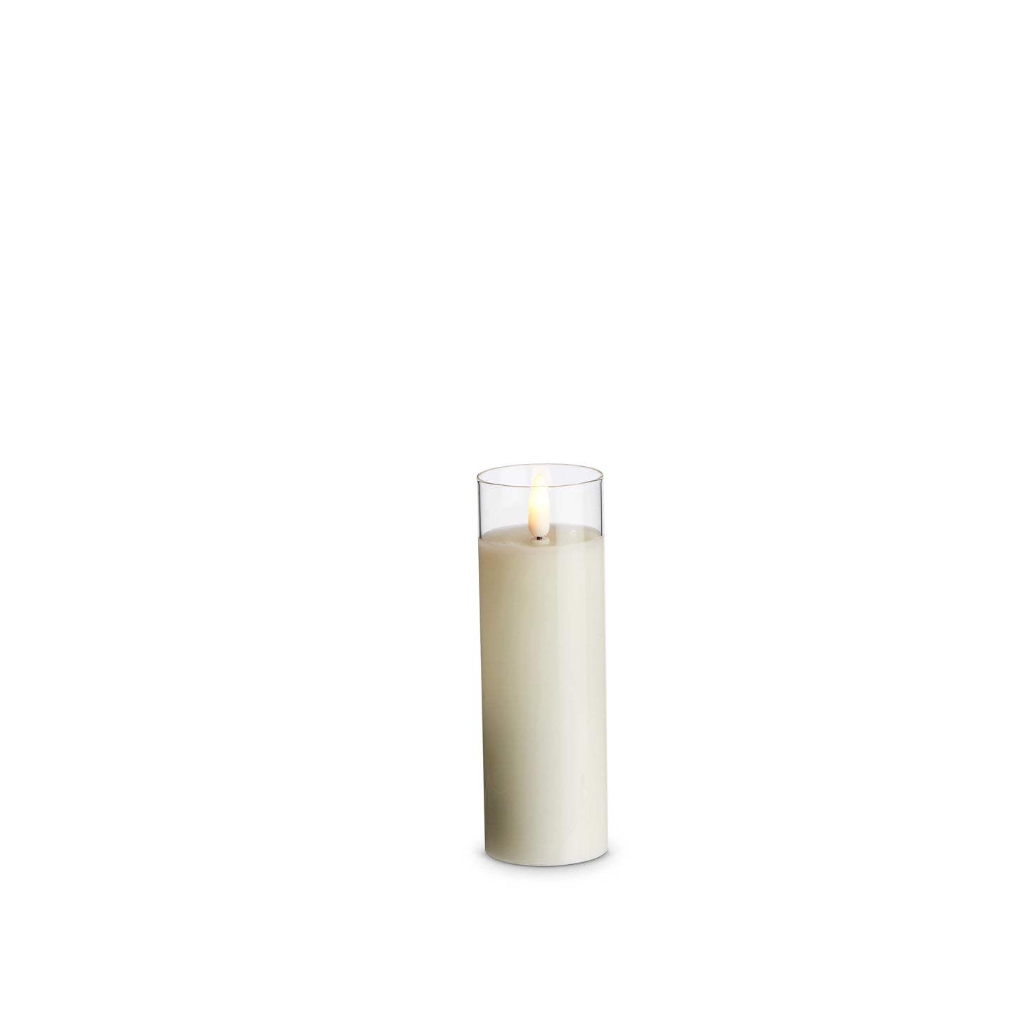 Clear Glass Ivory Candle