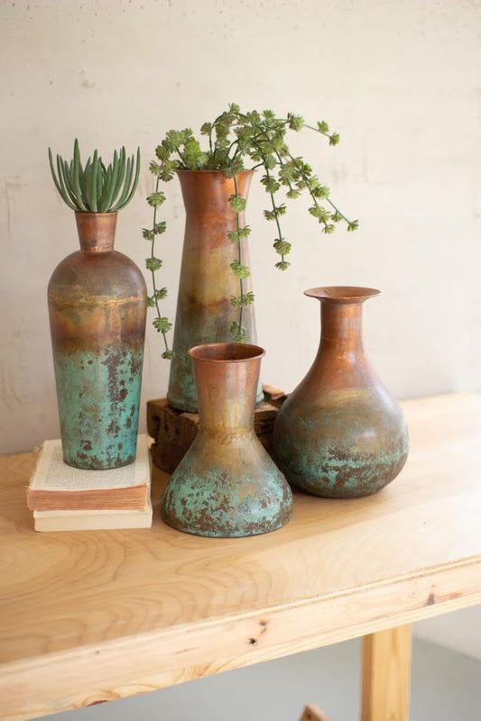 Copper Toned Vases