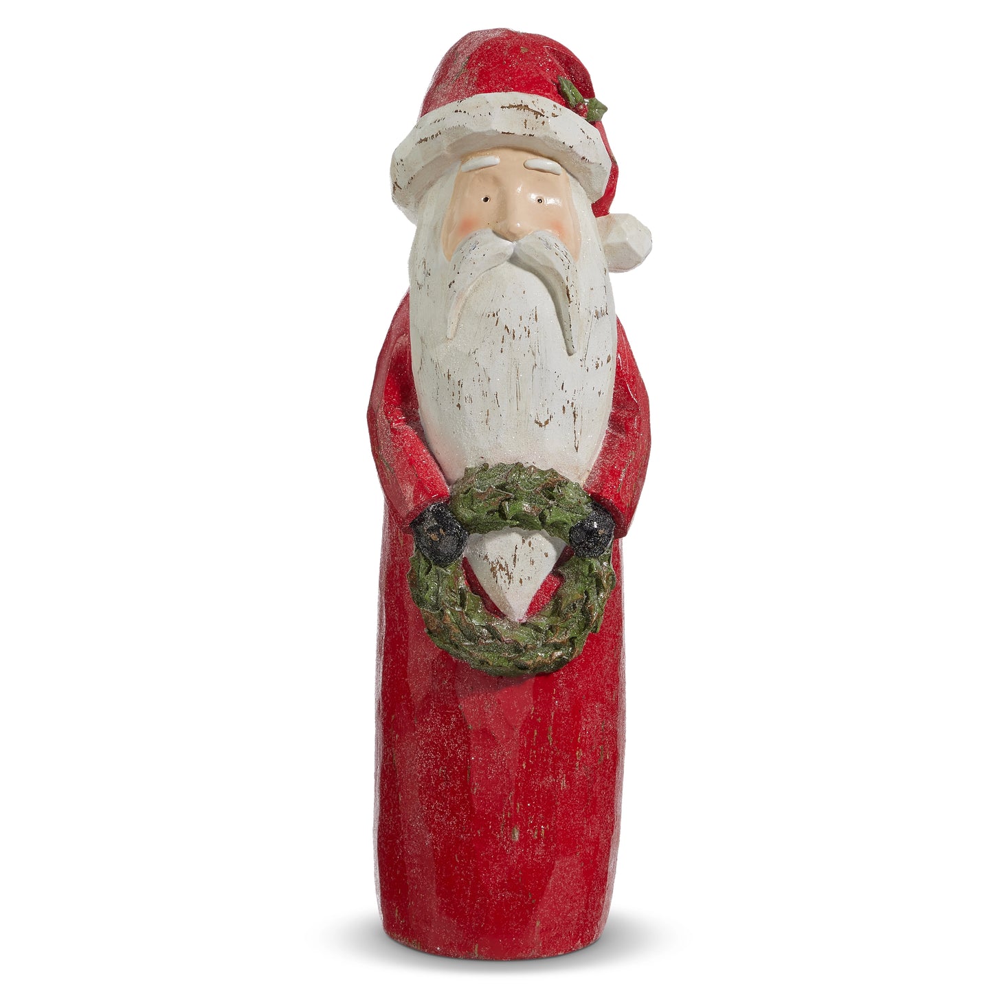 17" Carved Santa