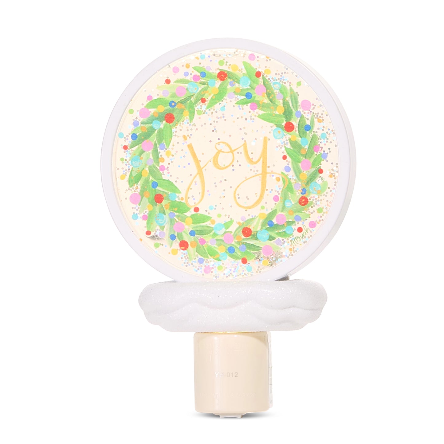 6.5" Confetti Wreath Of Joy Night Light