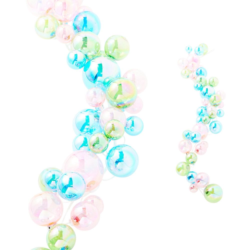 4' Bright Seamless Iridescent Ball Garland
