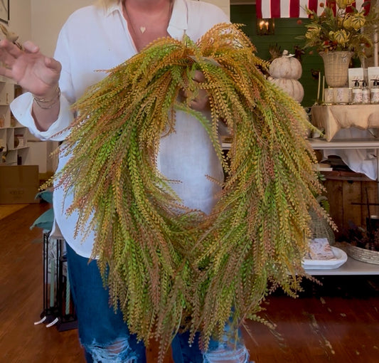 Oval Fall Fern Wreath