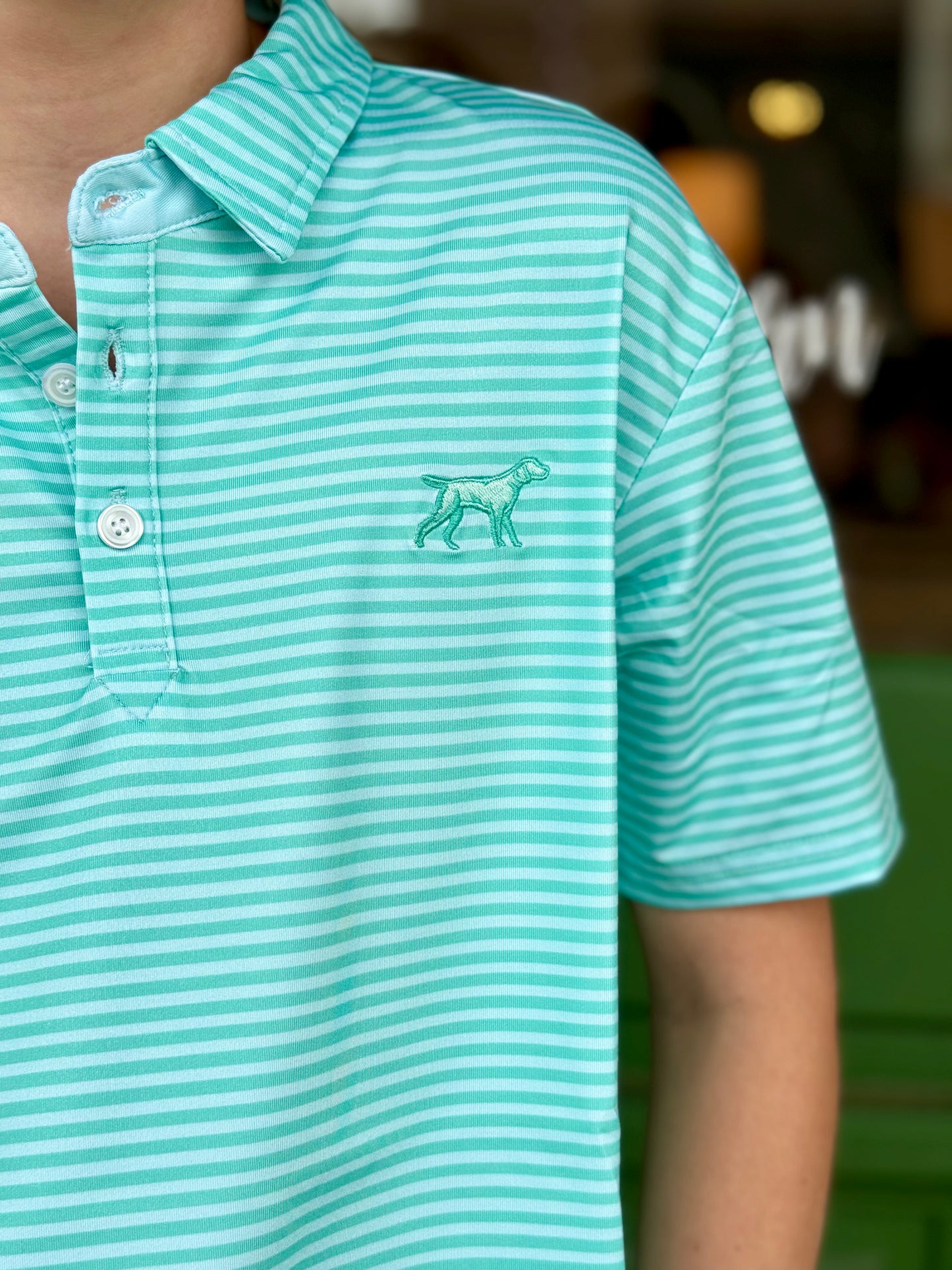 Youth Signature Performance Polo- Seafoam