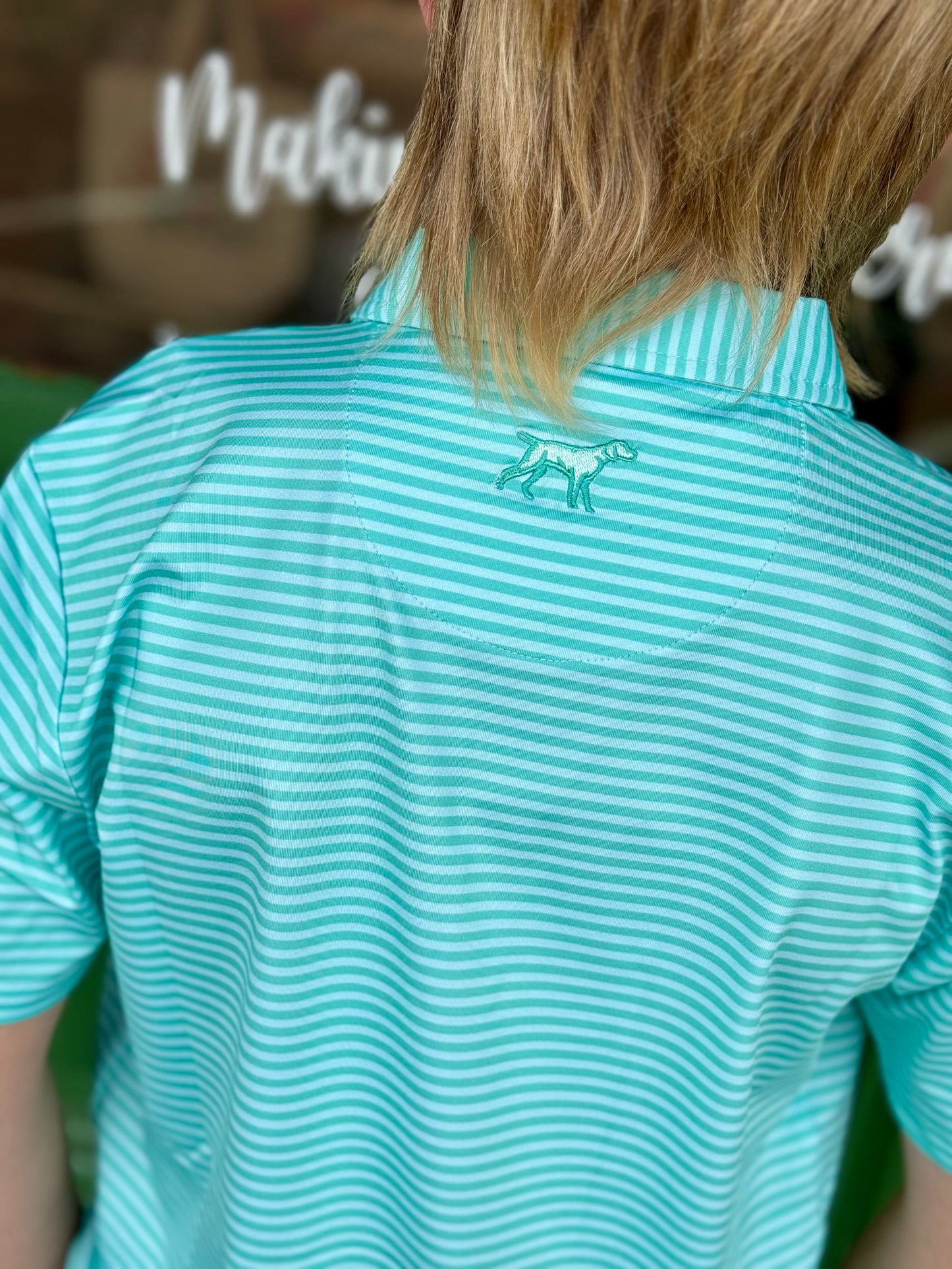 Youth Signature Performance Polo- Seafoam