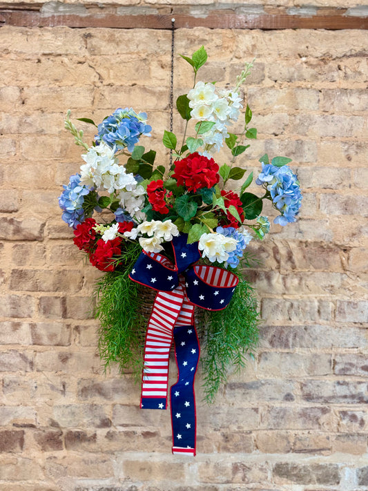 Patriotic Door Basket