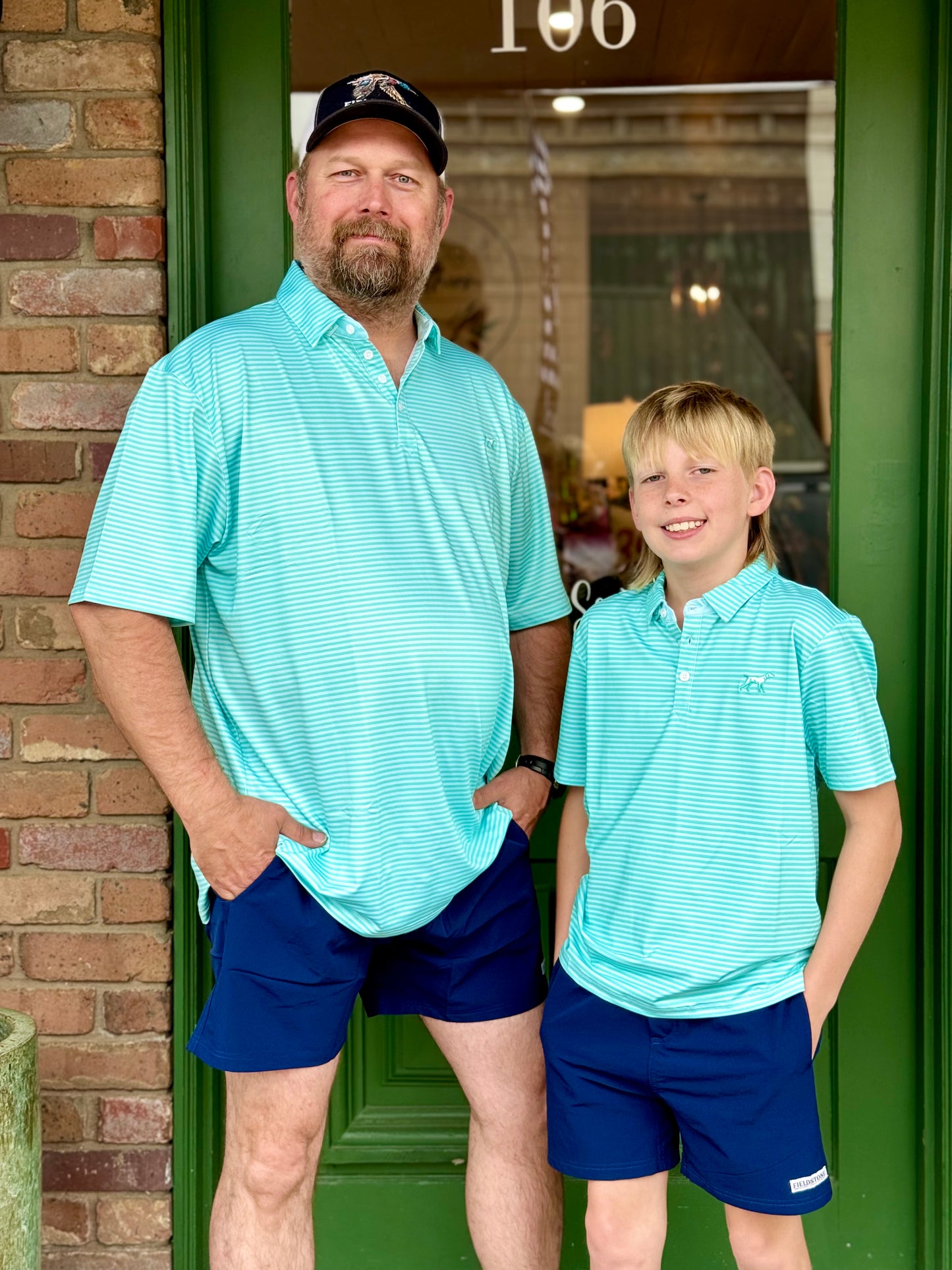 Youth Signature Performance Polo- Seafoam