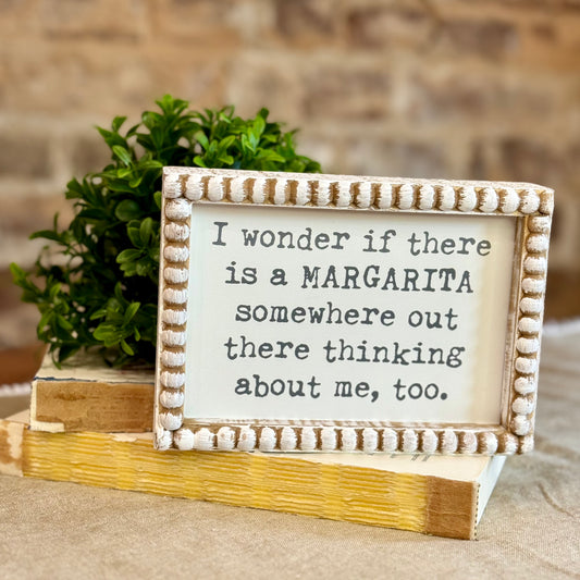 Margarita Beaded Box Sign
