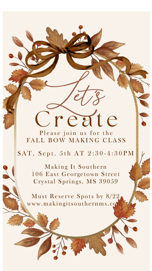 Fall Bow Class- 2 bow choices