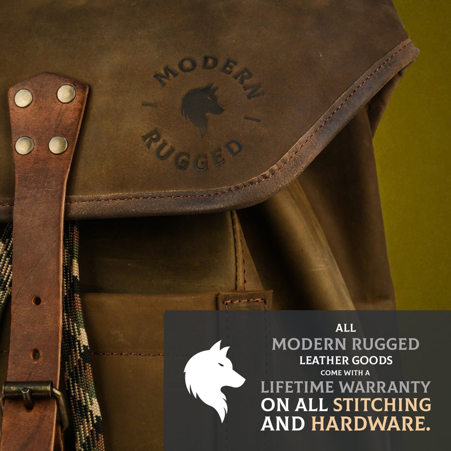 Bovine Leather Buckled Messenger Bag - Brown