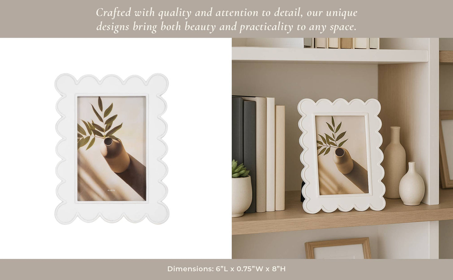 Scalloped Photo Frame 5”x7”