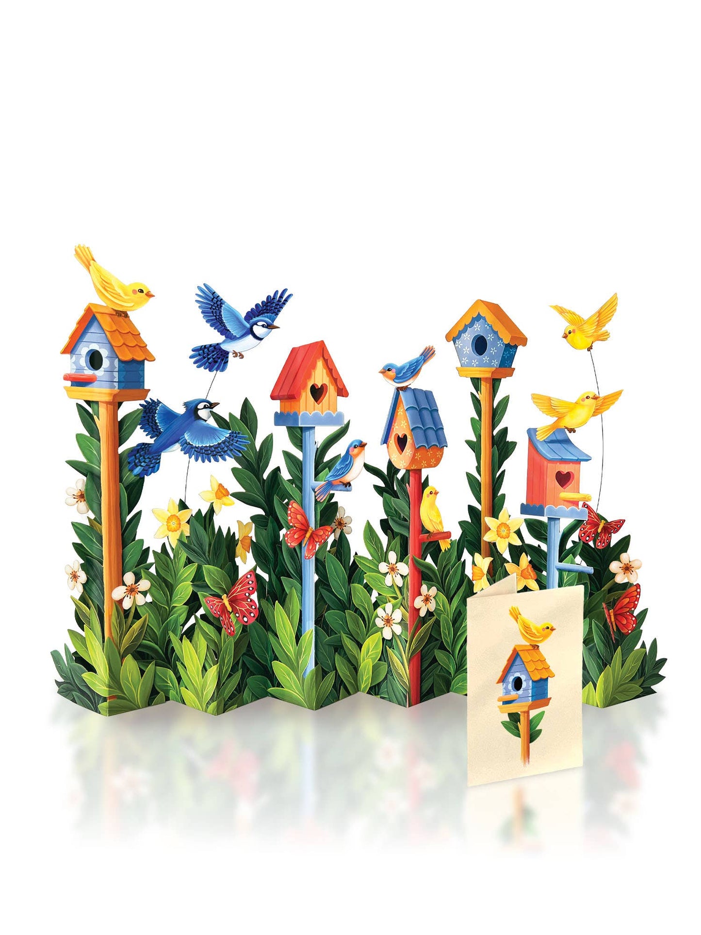 Birdhouse Garden (8 Pop-up Greeting Cards)