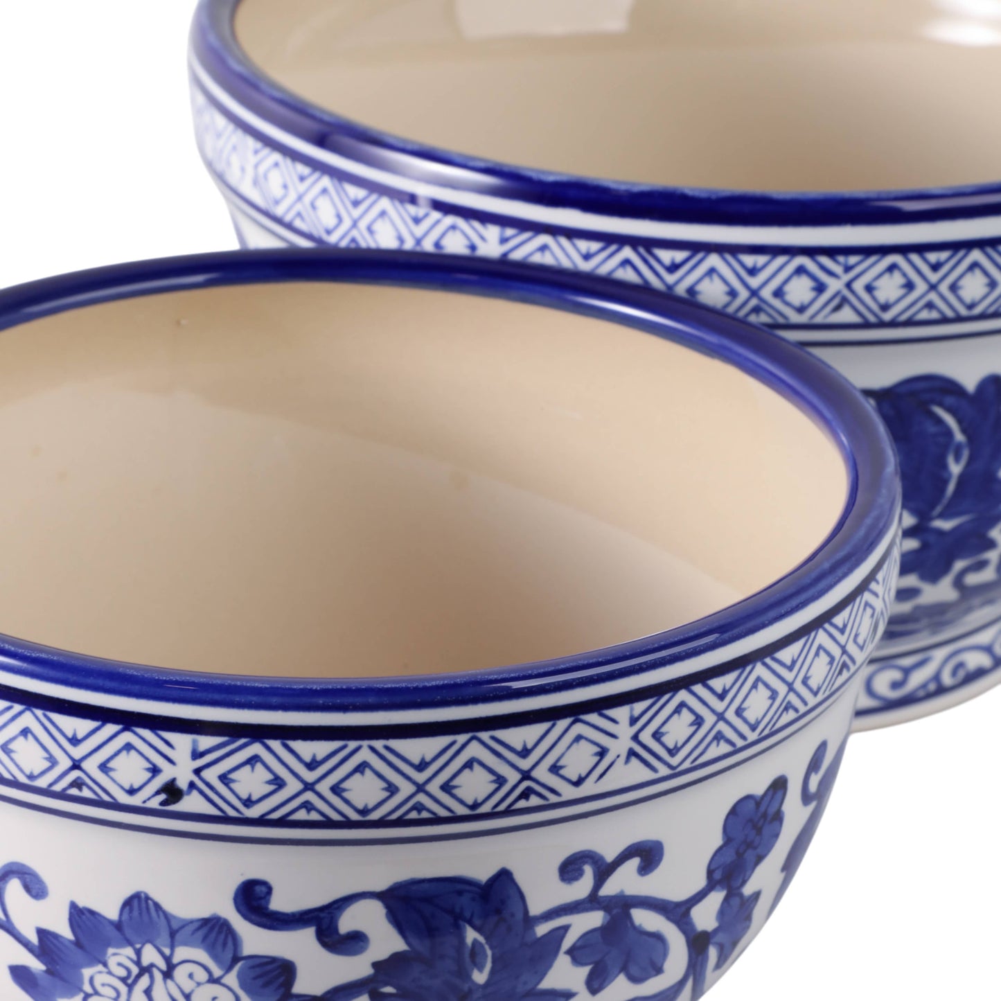 Ceramic Chinoiserie Planters- 2 Sizes