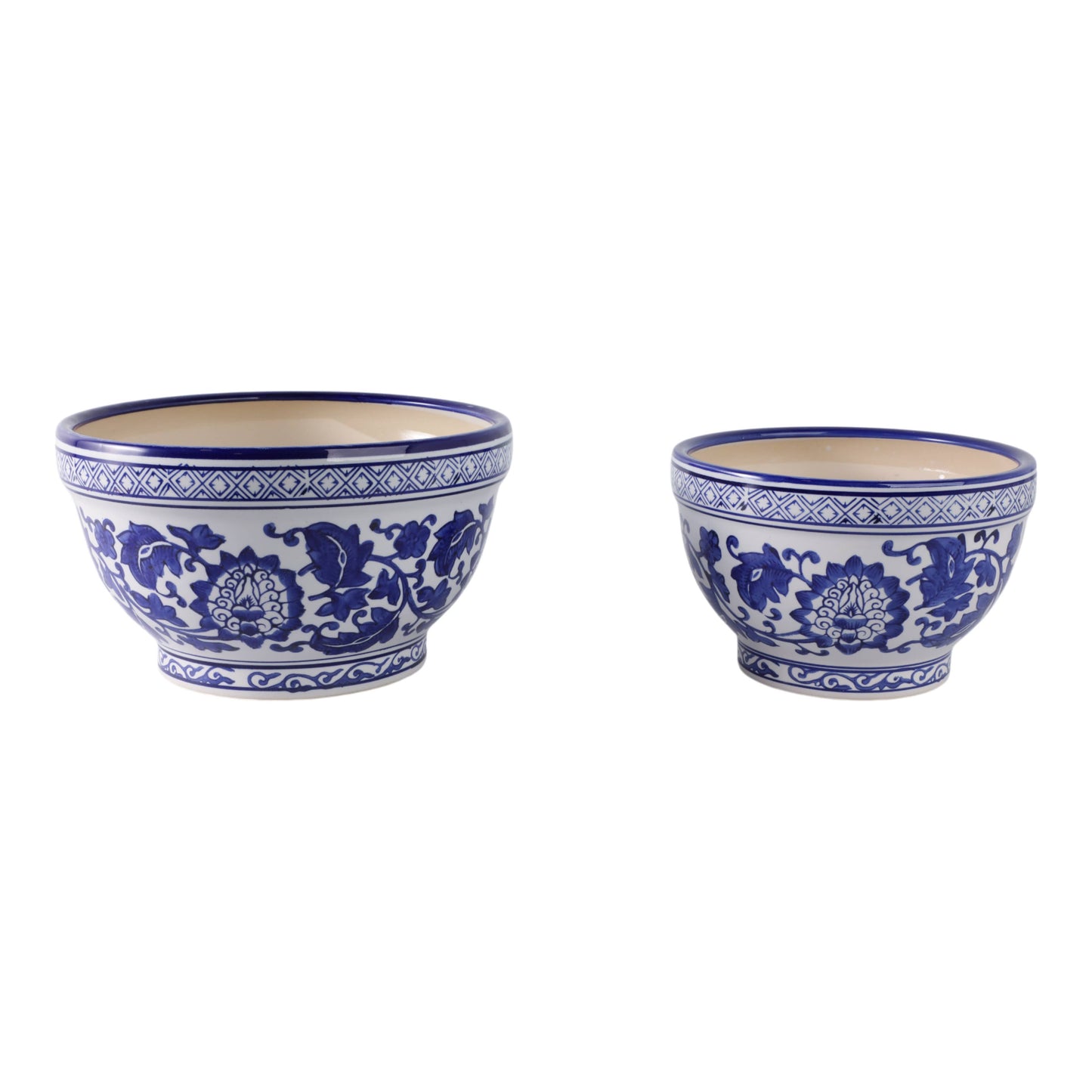 Ceramic Chinoiserie Planters- 2 Sizes