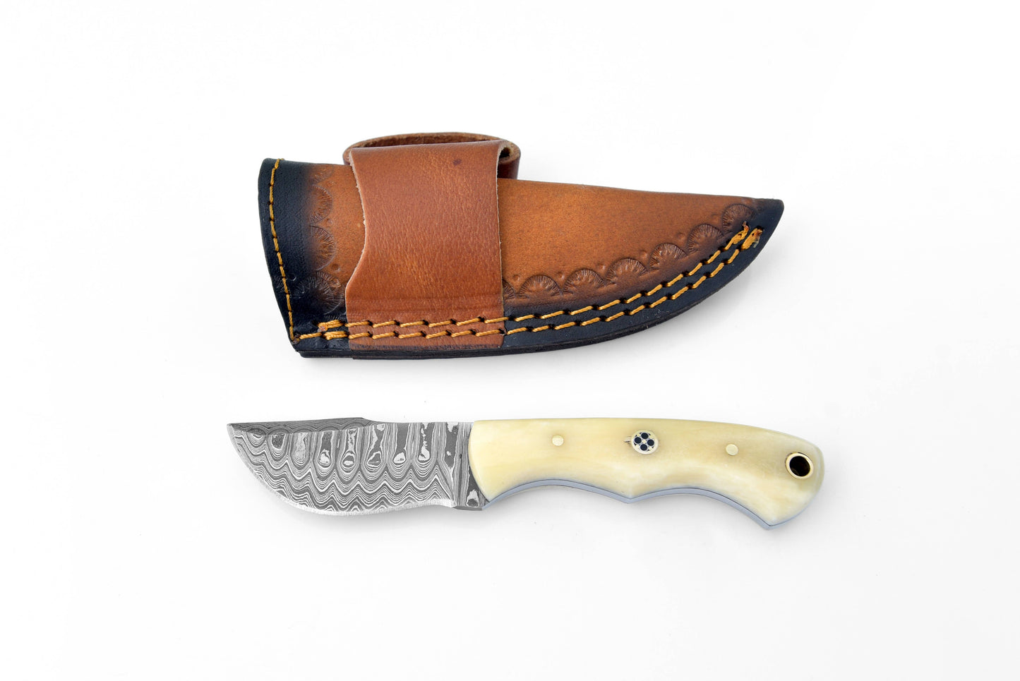 Titan Arctic EDC Damascus Knife