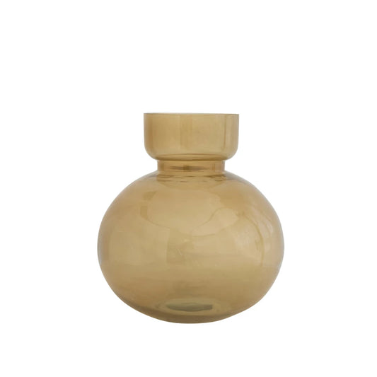 Glass Vase, Olive