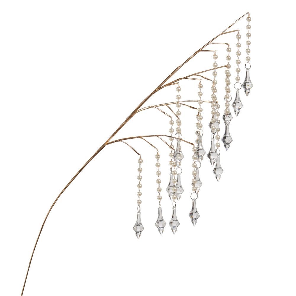 32" Pearl/Crystal Dripping Spray