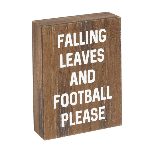 Football Please Block Sign