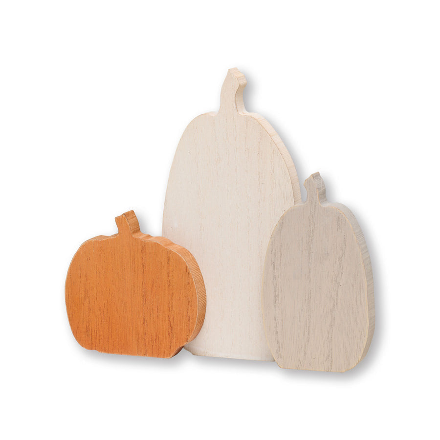 Pumpkin Trio- Orange, White, Gray