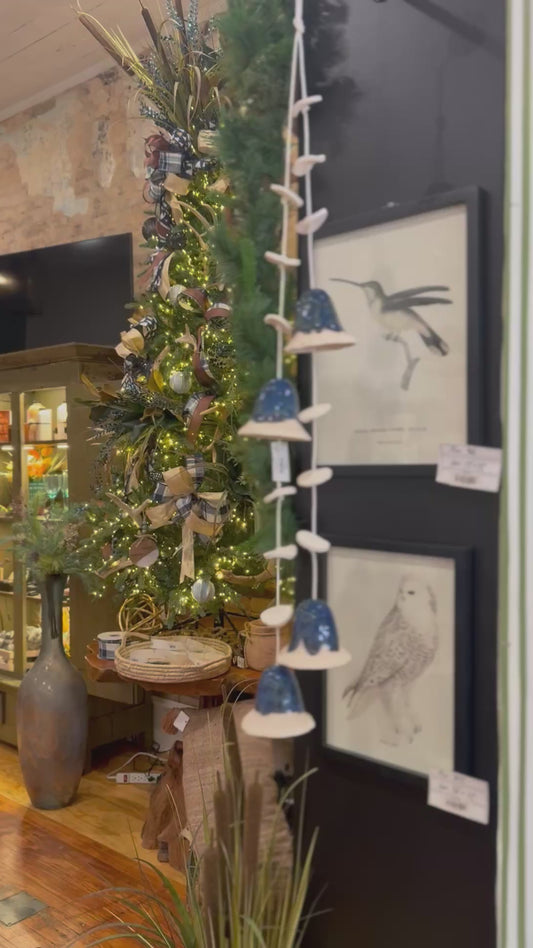 Pottery Wind Chime- 2 Strand Double Mushroom