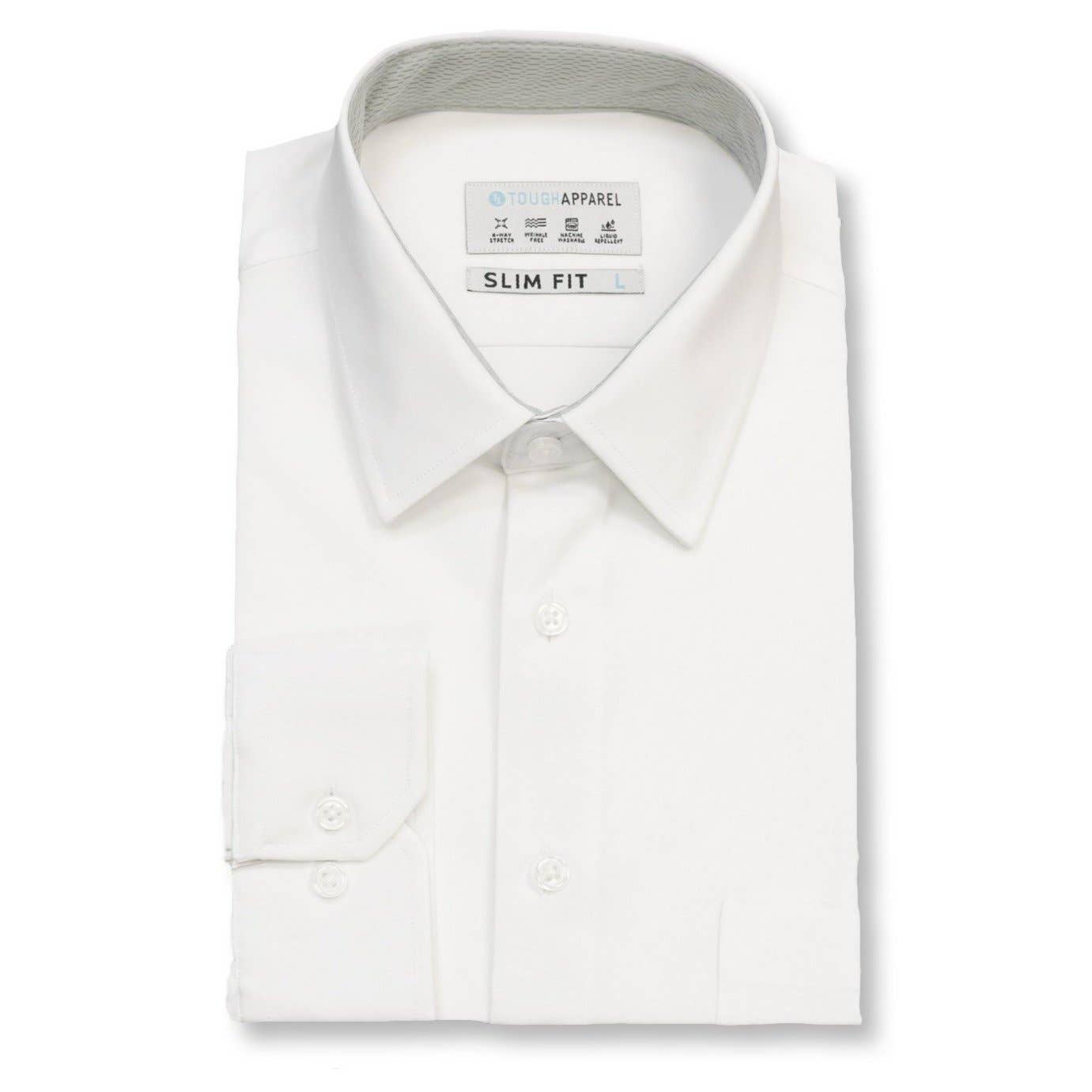 White Hustle Dress Shirt - Long Sleeve